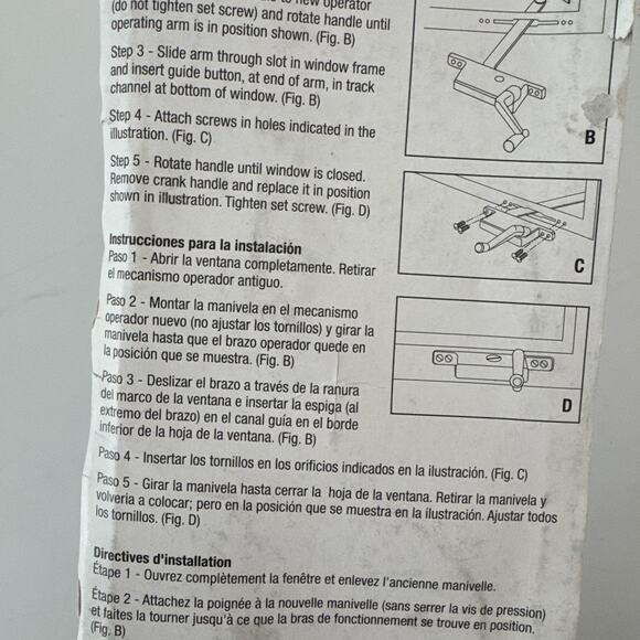 LOT of 3 PLPCI 9" Right & Left Hand Casement Window Operator #H 3508 - Picture 7 of 11
